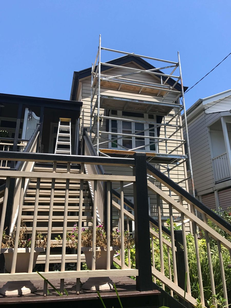 Gable and fascia repairs on a Clayfield Queenslander