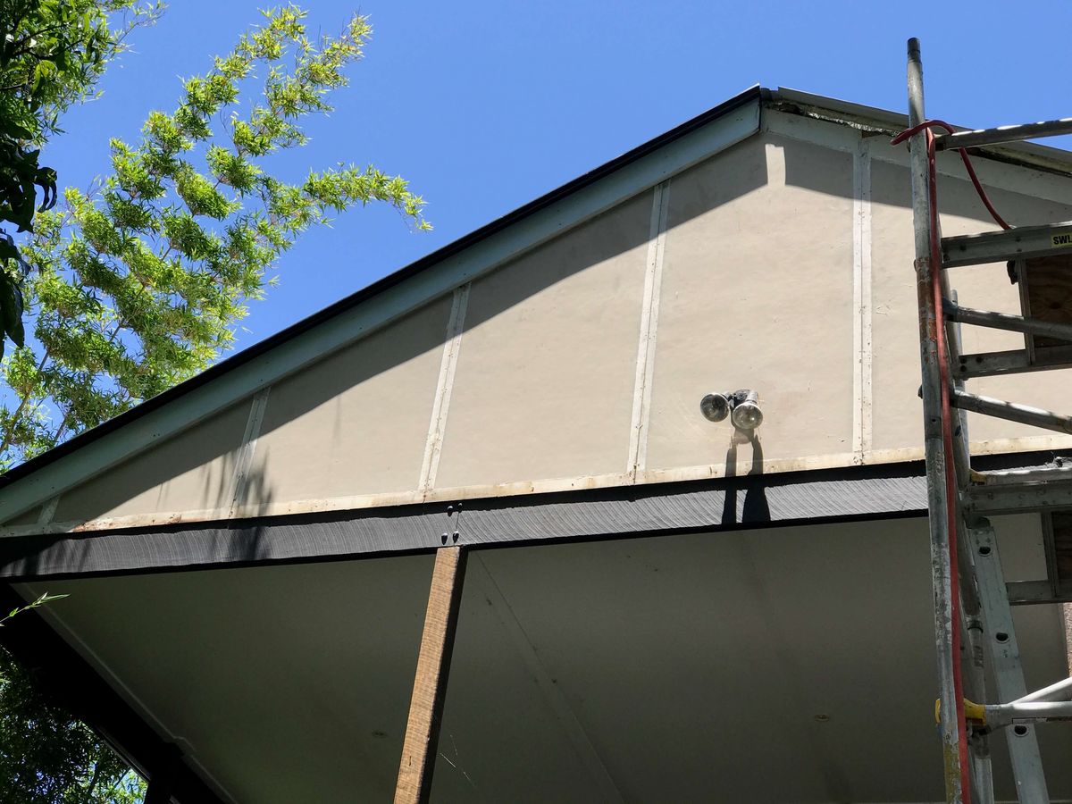 Repaired gable on a Clayfield Queenslander