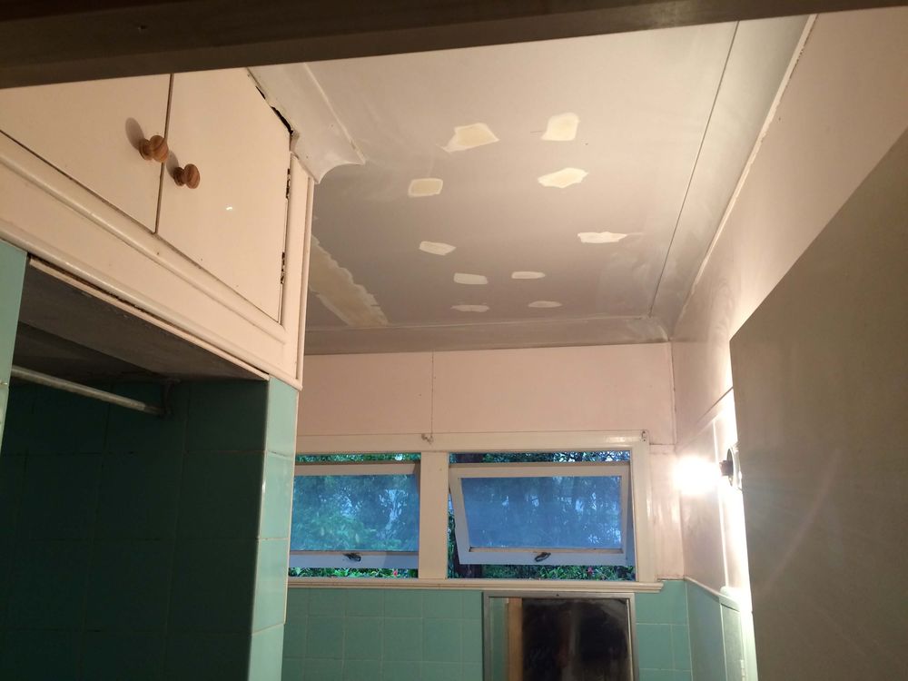 Rebuilt ceiling in a Tarragindi home ready for paint