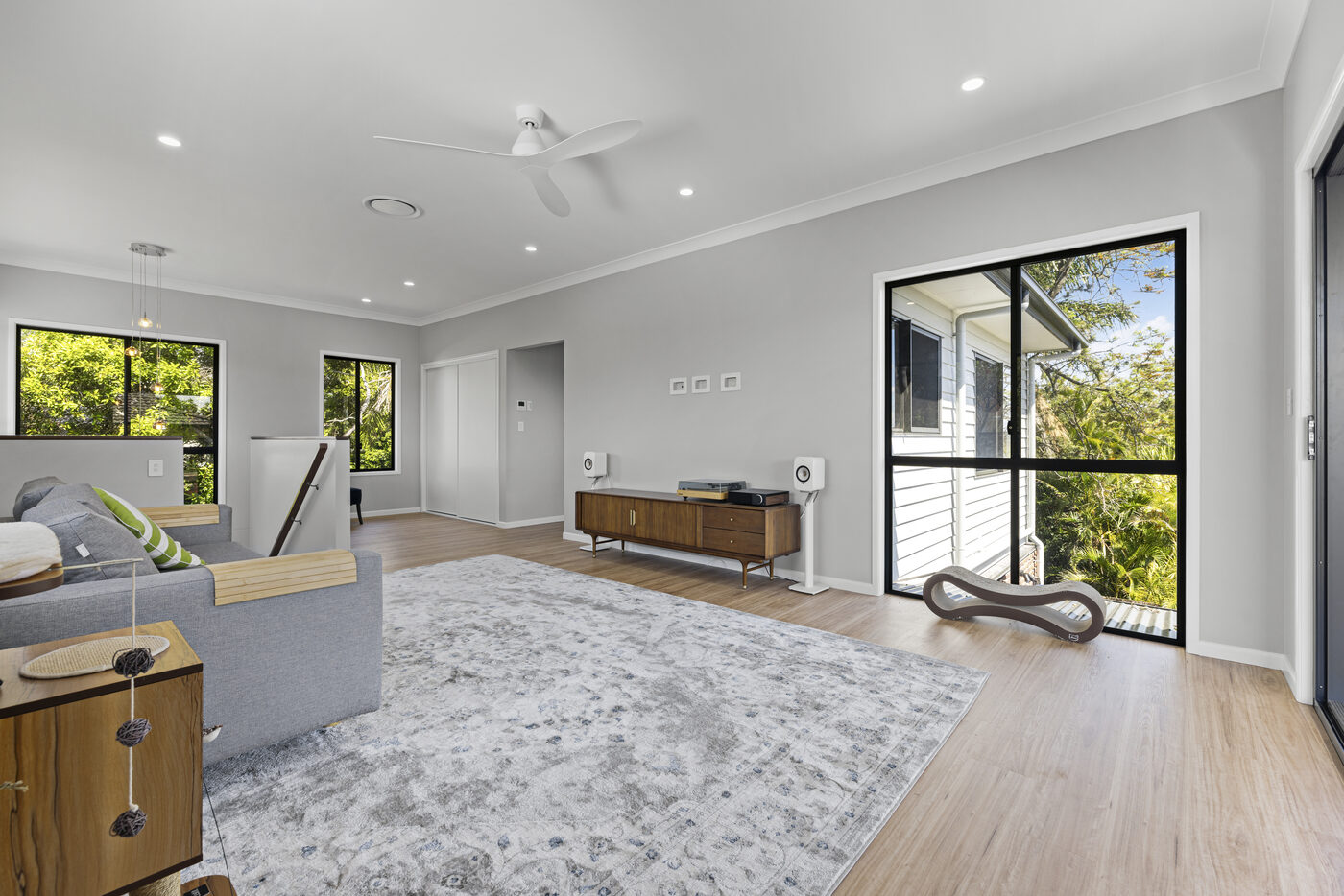 Warm open-plan Queenslander renovation